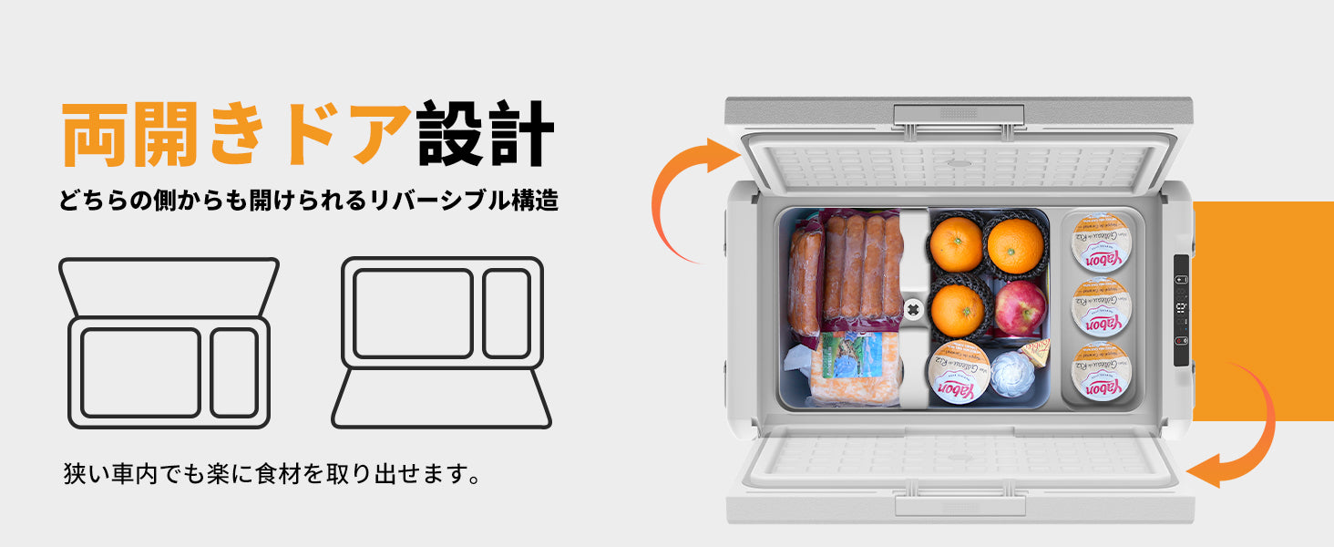 Setpower RF25 車載冷蔵庫 ポータブル冷凍庫 DC 12V/24V AC 100V 車載