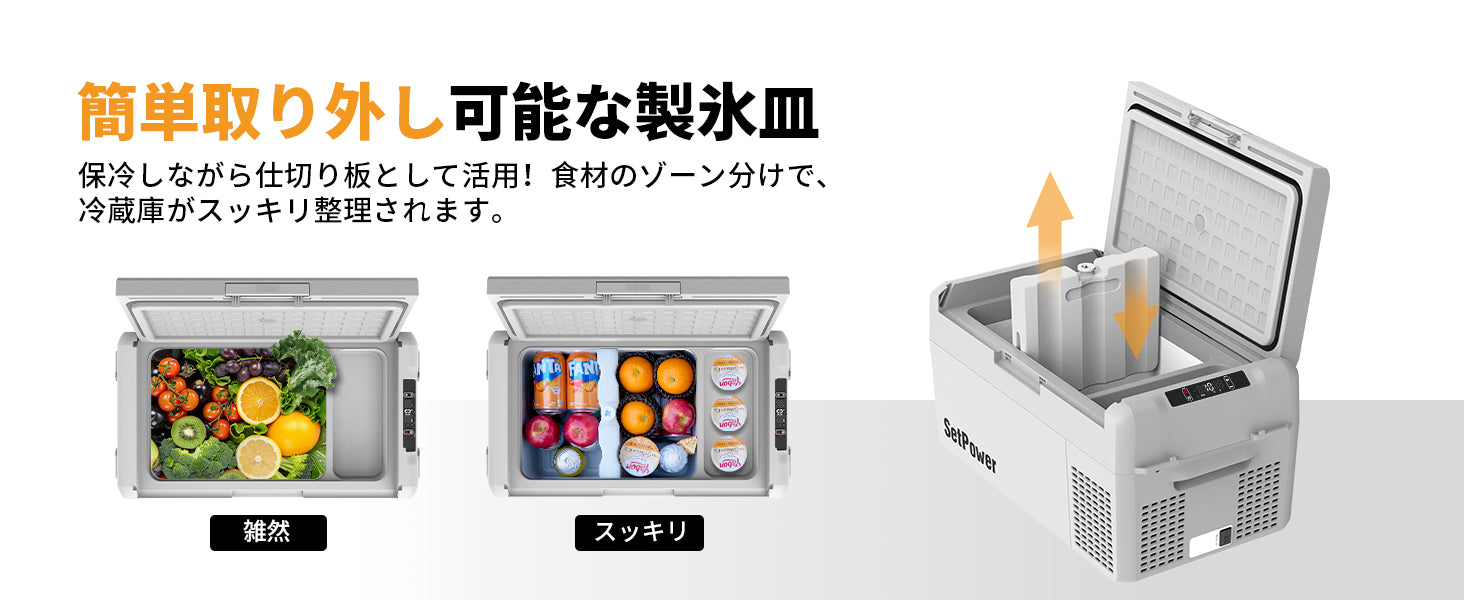 Setpower RF25 車載冷蔵庫 ポータブル冷凍庫 DC 12V/24V AC 100V 車載