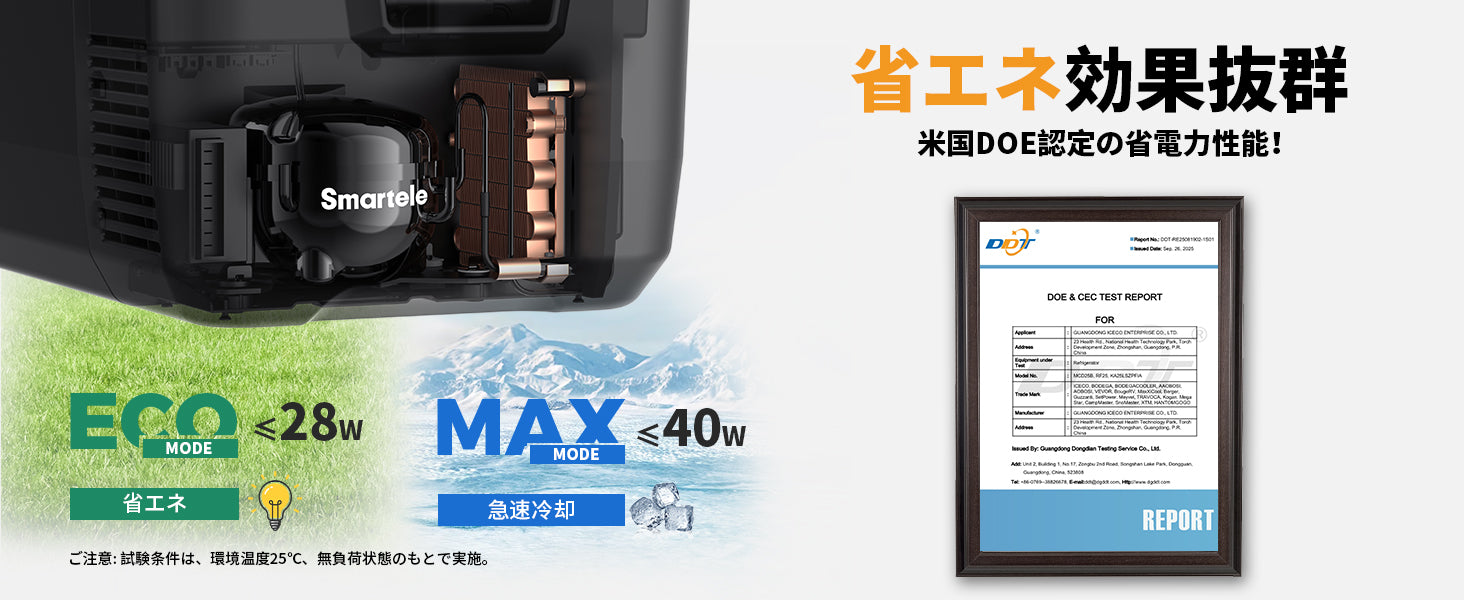 Setpower RF25 車載冷蔵庫 25L ポータブル冷蔵庫 車載家庭両用
